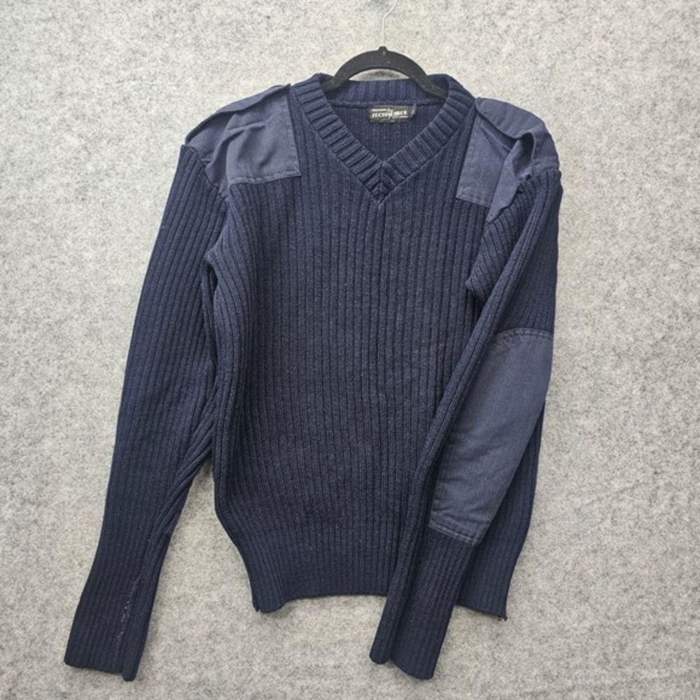 Vintage‎ Navy Commando Sweater Mens M Patch Woolly Pully Military FECHHEIMER